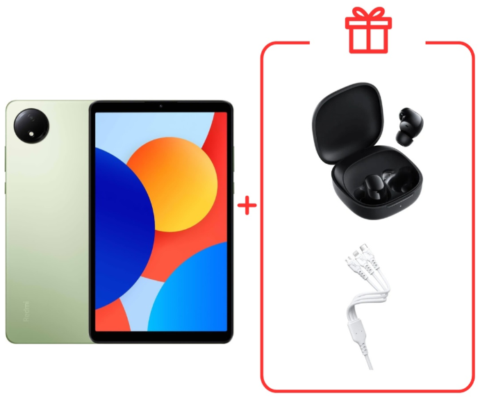 Планшет Redmi Pad SE 8.7" LTE 4/64GB Aurora Green + подарок