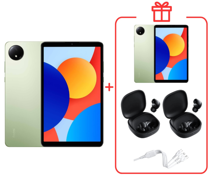 Планшет Redmi Pad SE 8.7" LTE 4/64GB Aurora Green + подарок