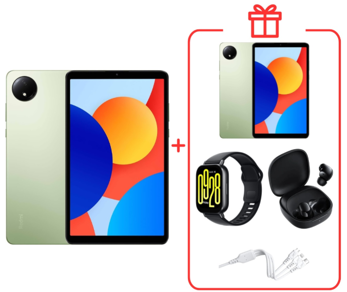 Планшет Redmi Pad SE 8.7" LTE 4/64GB Aurora Green + подарок