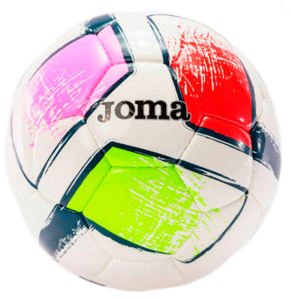 Мяч футбольный Joma Dali II T4 400649 203  красно-зелено-фиолетово- белый купить,NaN