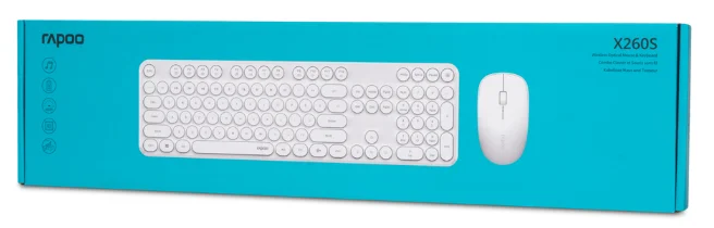 Клавиатура + Мышь Rapoo X260S White купить,0