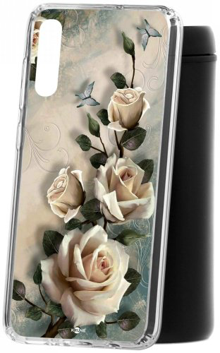 Чехол КRUЧЕ Белые розы для Samsung Galaxy А70 многоцветный купить,NaN