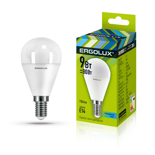 Лампа светодиодная Ergolux LED-G45-11W-E14-6500K