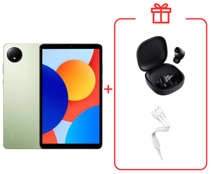 Планшет Redmi Pad SE 8.7" Wi-Fi 4/64GB Aurora Green + подарок