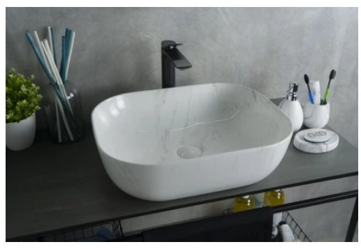 Раковина GID-ceramic K397D9 накладная овальная 50, керамика