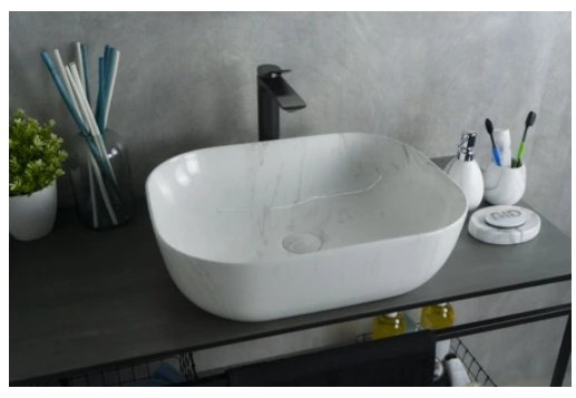 Раковина GID-ceramic K397D9 накладная овальная 50, керамика купить,163900