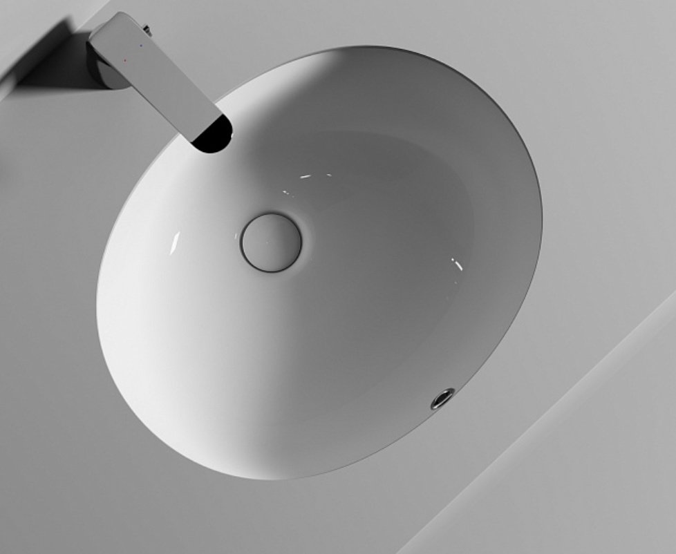 Раковина Ceramicanova CN6042 врезная овальная 51, санфарфор
