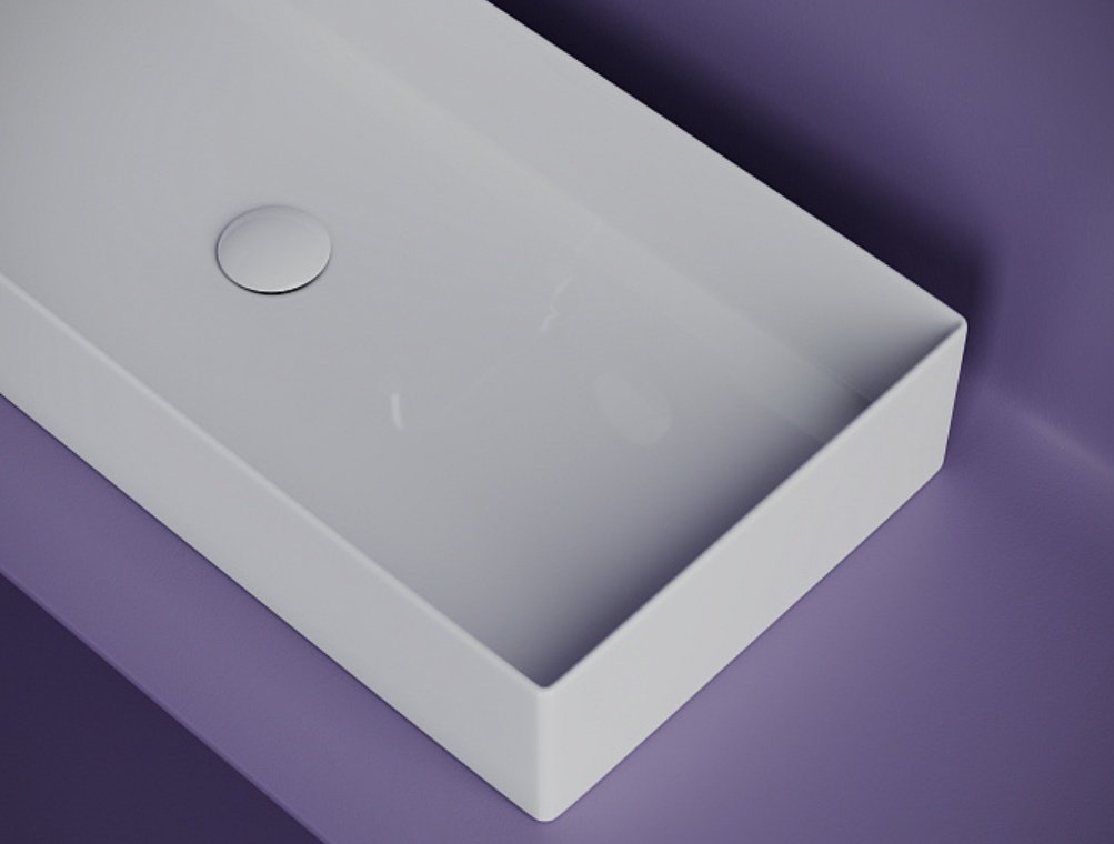Раковина Ceramicanova CN6072 накладная прямоугольная 80, санфарфор