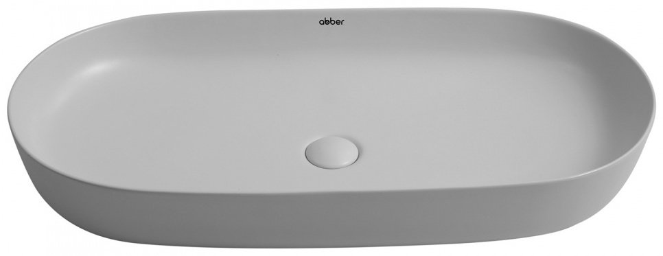 Раковина Abber Bequem AC2110MLG накладная овальная 80 см, фаянс купить,355400