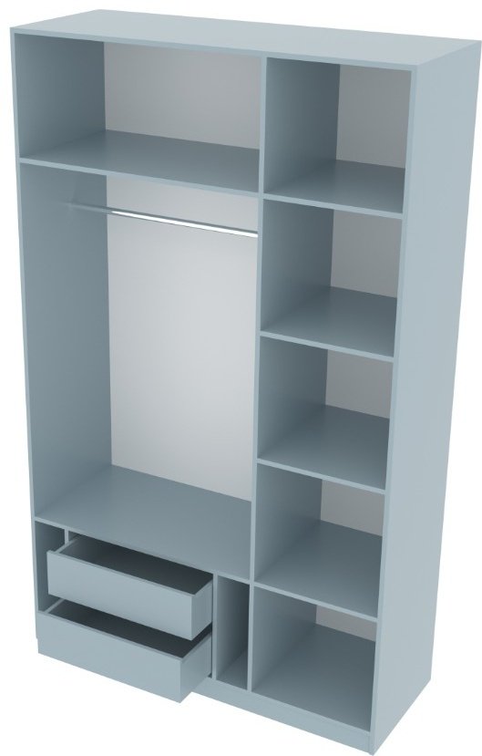 Распашной шкаф DOMA МИНИМАЛИЗМ 45165156, 135x220х50 см, белый купить,NaN
