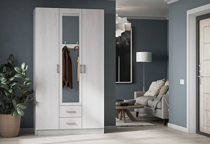 Распашной шкаф DOMA Распашной шкаф TRIOLITE 5421, 120x220х49.6 см, серый купить,NaN