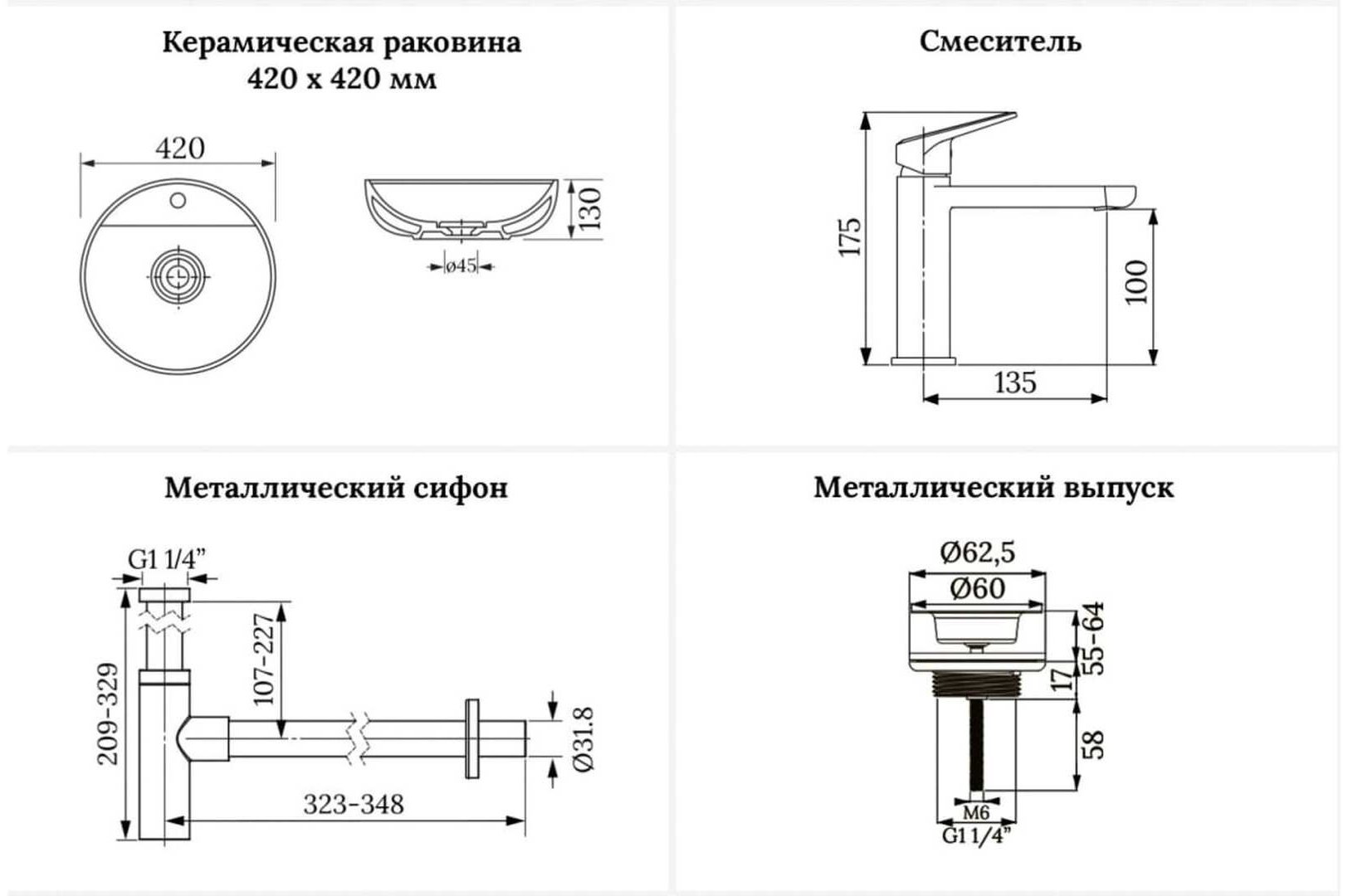 Раковина Wellsee 201002506, Chalice Perfection накладная круглая 42, фаянс купить,NaN