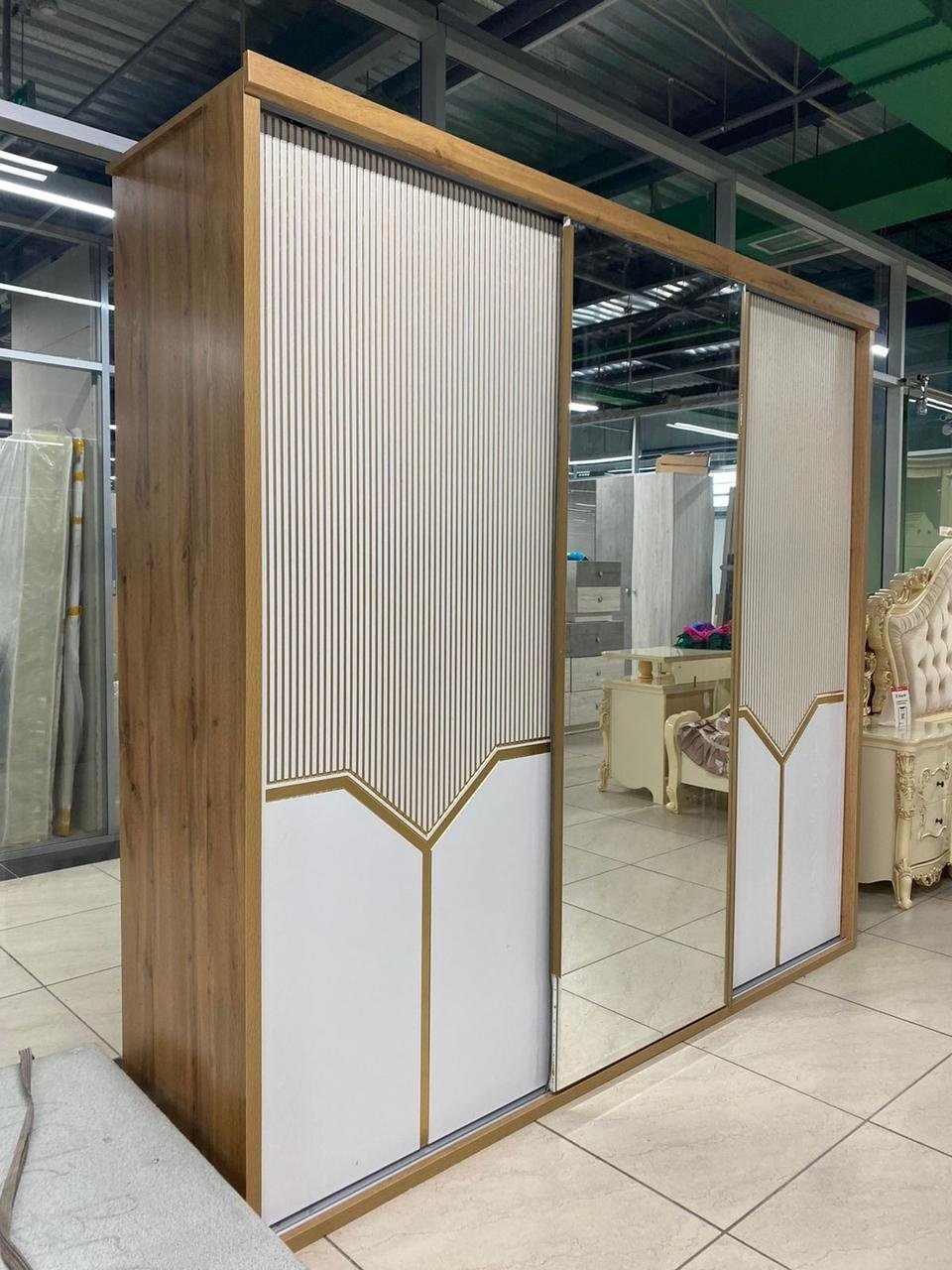 Гарнитур DOMA Спальный гарнитур-КУПЕ+ПОДСВЕТКА DL-SF-180+МАТРАС, предметов в наборе 3 шт купить,NaN