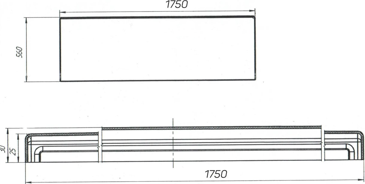 Экран под ванну 1Marka FLAT 175 175x56.5 см без ножек купить,NaN