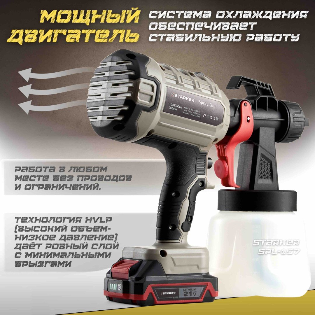 Краскопульт STARKER SPL-107 купить,NaN