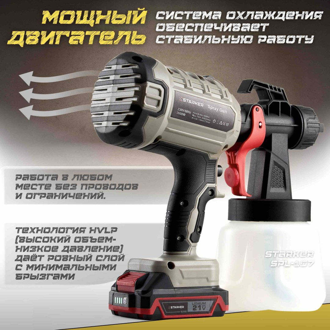 Краскопульт STARKER SPL-107 купить,NaN