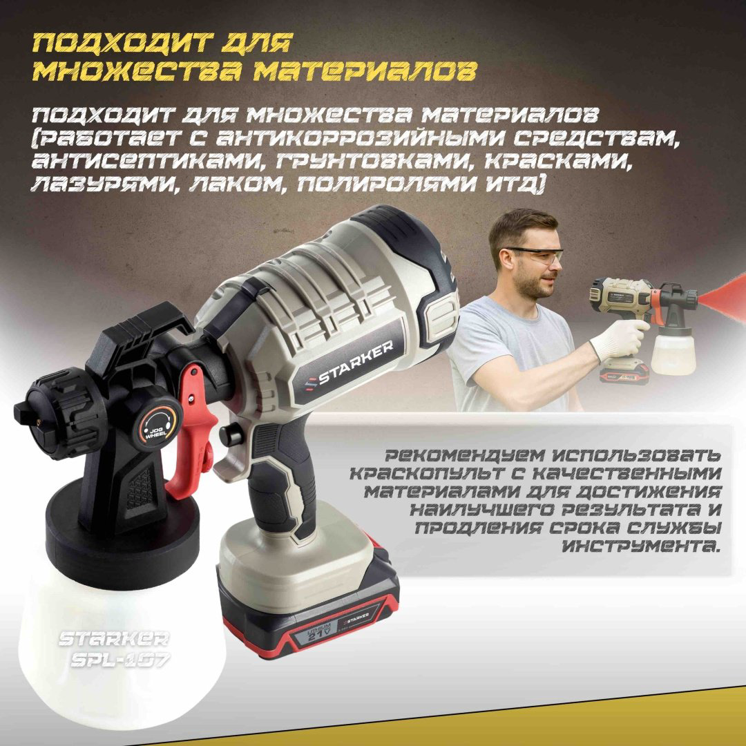 Краскопульт STARKER SPL-107 купить,NaN