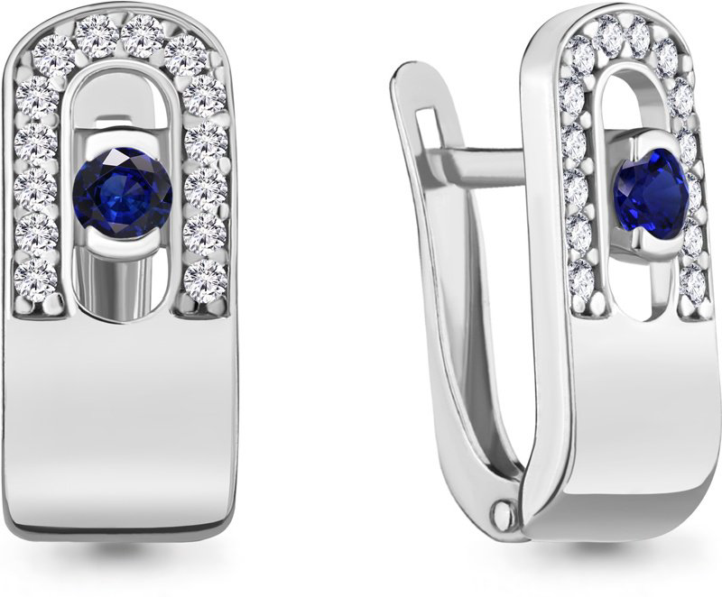 Серьги Aquamarine 43475АБ 2,9гр. купить,NaN