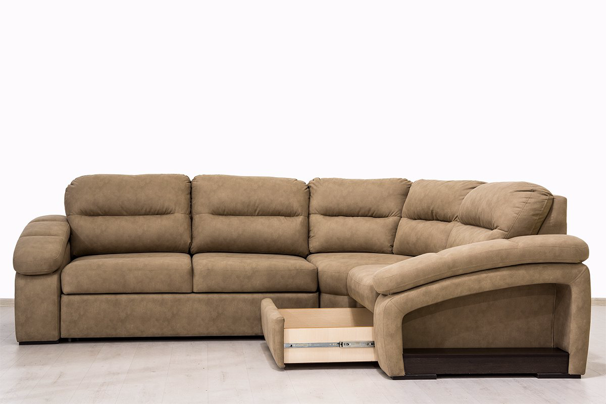Диван Угловой НиК Рокси Кат2 AllureTaupe коричневый купить,NaN