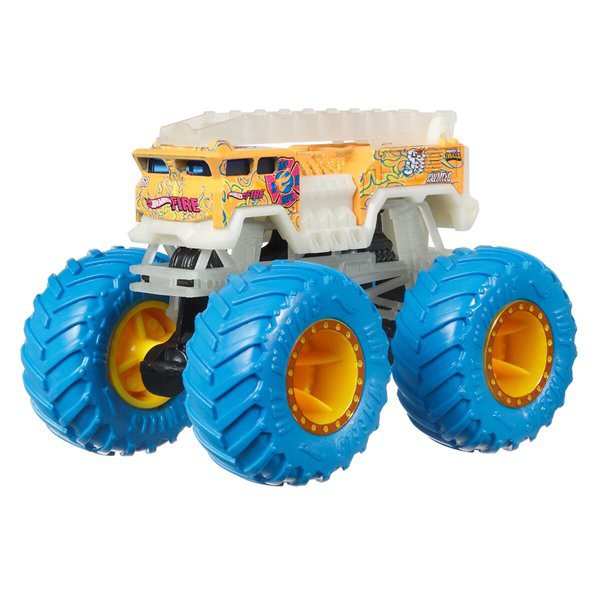 Машинка Hot Wheels  Monster Trucks 5 Alarm Светящаяся купить,NaN