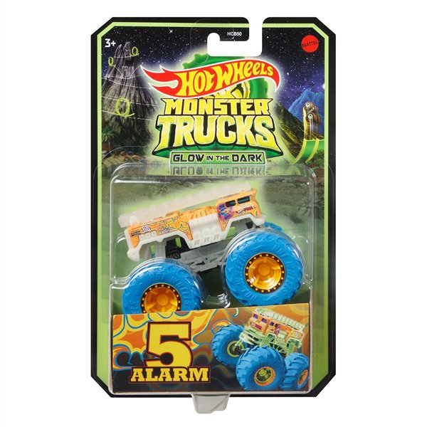 Машинка Hot Wheels  Monster Trucks 5 Alarm Светящаяся купить,NaN