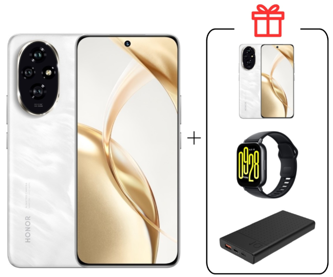 Смартфон Honor 200 8/256GB Moonlight White + подарок купить,398990