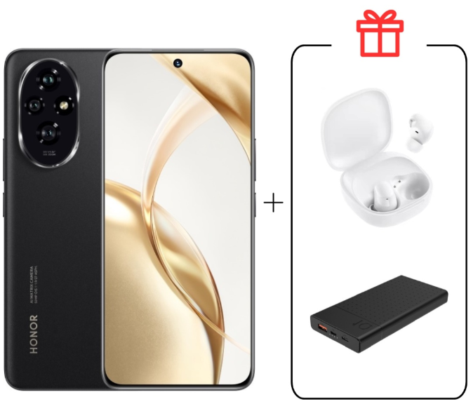 Смартфон Honor 200 12/512GB Black + подарок купить,NaN
