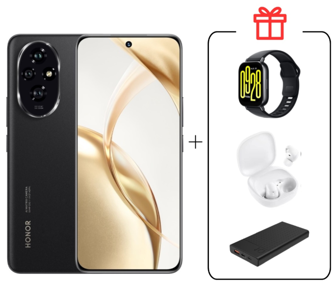 Смартфон Honor 200 12/512GB Black + подарок купить,NaN