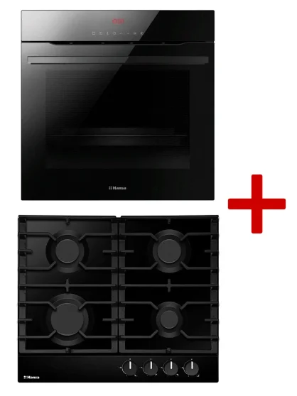 Духовой шкаф Hansa BOEB697688 + варочная поверхность Hansa BHGS630301 Black