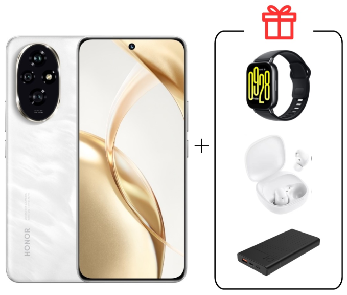 Смартфон Honor 200 8/256GB Moonlight White + подарок купить,211990