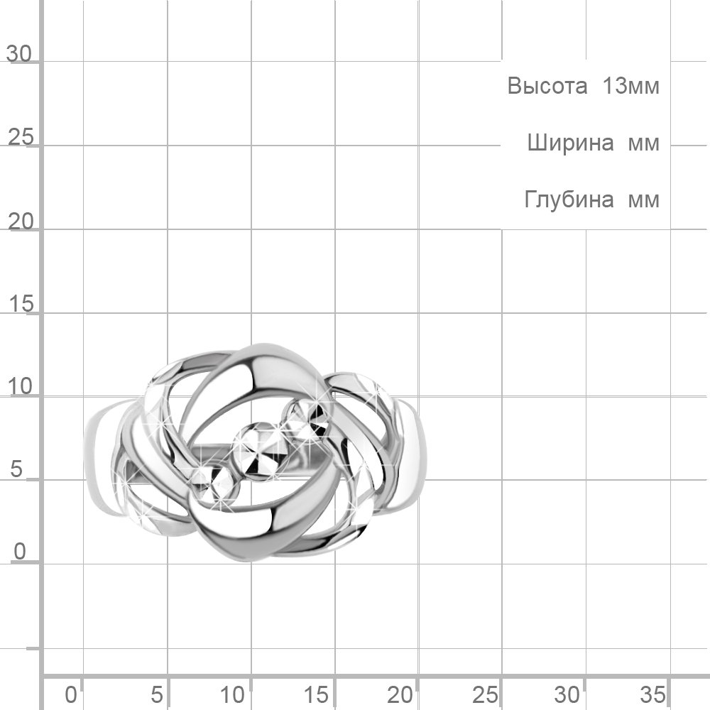 Кольцо Aquamarine 54847 18р 2,2гр. купить,NaN