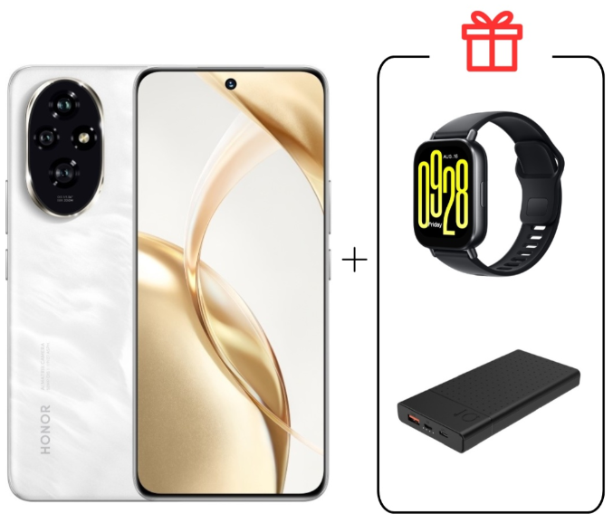 Смартфон Honor 200 8/256GB Moonlight White + подарок купить,205990