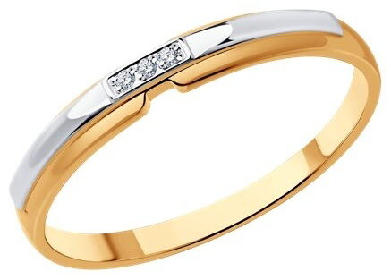 Кольцо Diamant 51-210-01831-1_17,5_1,28 1.28гр 17.5р купить,NaN