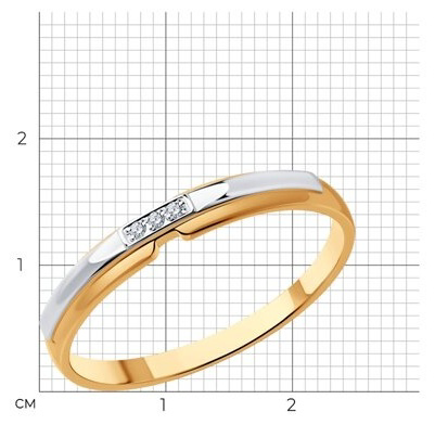 Кольцо Diamant 51-210-01831-1_17,5_1,28 1.28гр 17.5р купить,NaN