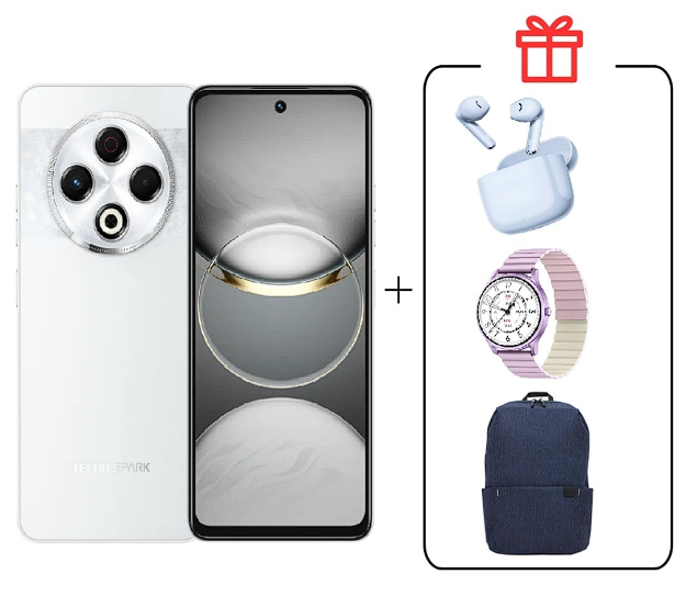 Смартфон Tecno Spark 30 8/128Gb Astral Ice + Подарок купить,NaN