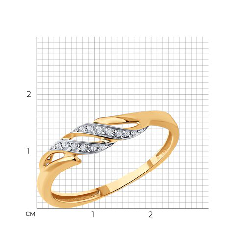 Кольцо Diamant 51-210-01904-1_17,5_1,36 1.36гр 17.5р купить,NaN