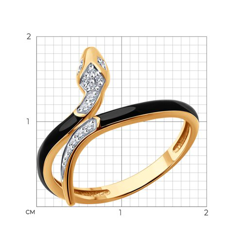 Кольцо Diamant 51-210-02749-1_17,5_1,87 1.87гр 17.5р купить,NaN
