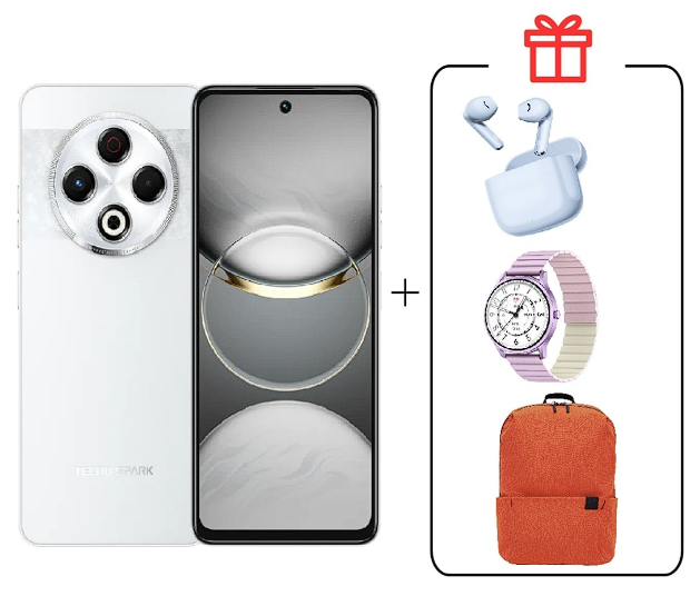Смартфон Tecno Spark 30 8/128Gb Astral Ice + Подарок купить,NaN