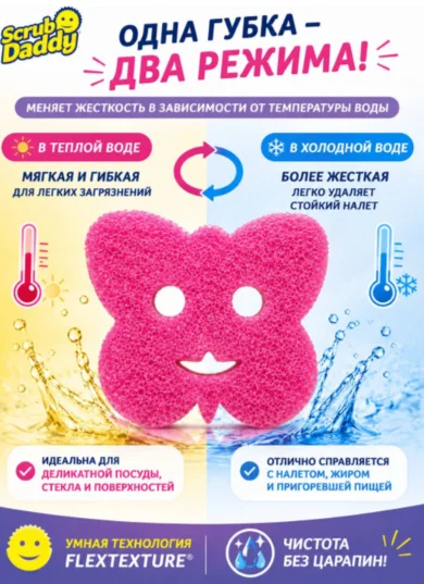 Губка Scrub Daddy SD78964 полиуретан 3 шт купить,NaN