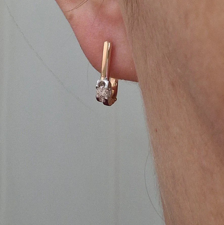 Серьги Deimantas 106081853 2,79гр 0,16ct. купить,NaN