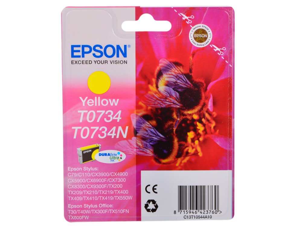 Картридж Epson T07344A желтый купить,NaN