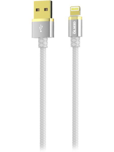 Кабель Olmio Deluxe USB - Lightning 1м белый