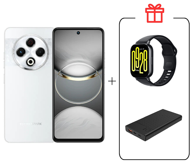 Смартфон Tecno Spark 30 8/128Gb Astral Ice + Подарок купить,NaN