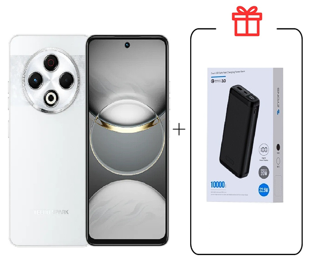 Смартфон Tecno Spark 30 8/128Gb Astral Ice + Подарок купить,NaN