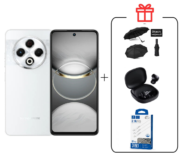 Смартфон Tecno Spark 30 8/128Gb Astral Ice + Подарок купить,NaN