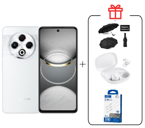 Смартфон Tecno Spark 30 8/128Gb Astral Ice + Подарок купить,NaN