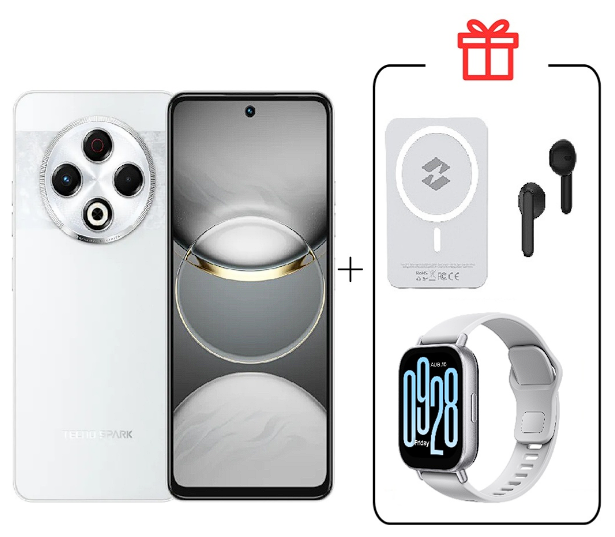 Смартфон Tecno Spark 30 8/128Gb Astral Ice + Подарок купить,NaN