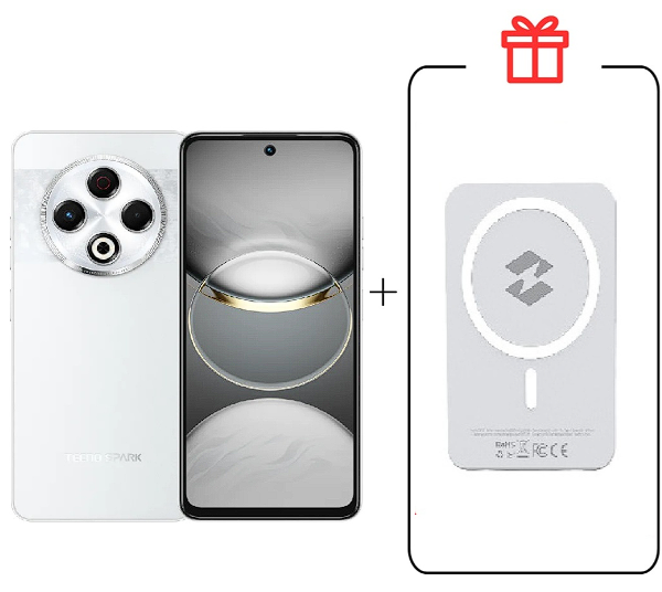 Смартфон Tecno Spark 30 8/128Gb Astral Ice + Подарок купить,NaN