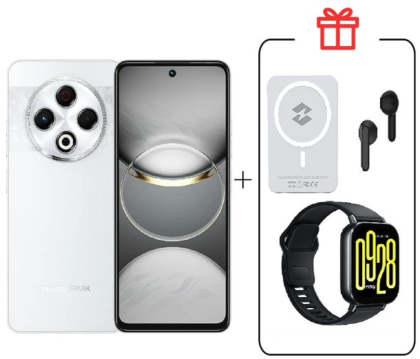 Смартфон Tecno Spark 30 8/128Gb Astral Ice + Подарок купить,NaN