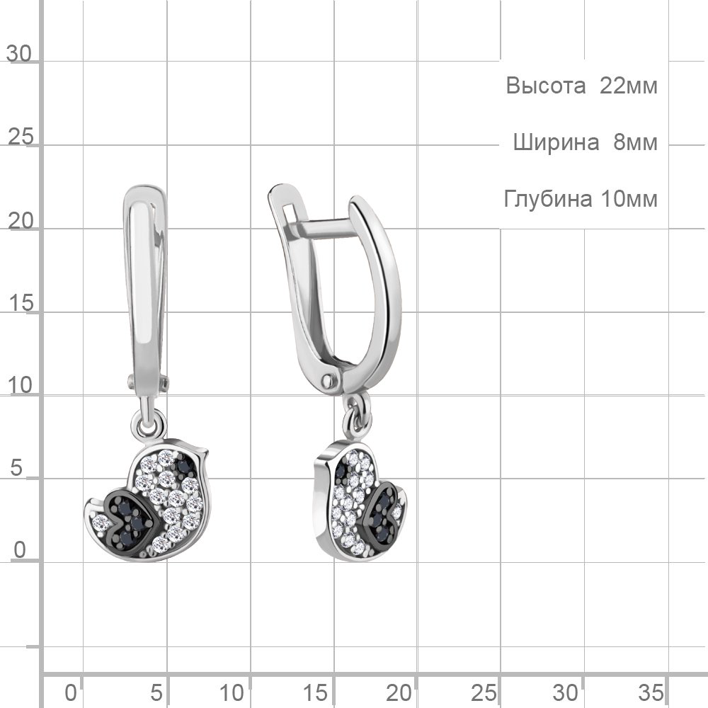 Серьги Aquamarine 49390АЧ 1,8гр. купить,NaN